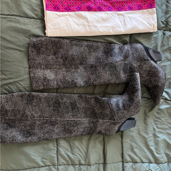 Tory Burch Cow Hair Over the Knee Boots - Picture 2 of 9